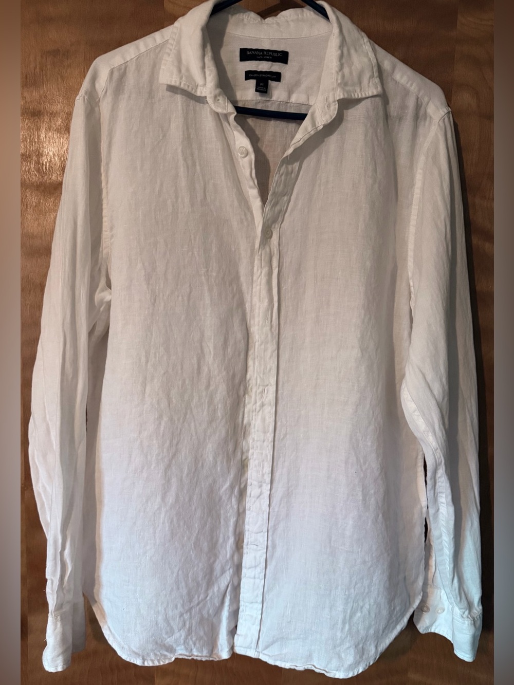 Banana Republic Men's Camden Standard 100% Linen Button-Down Shirt M